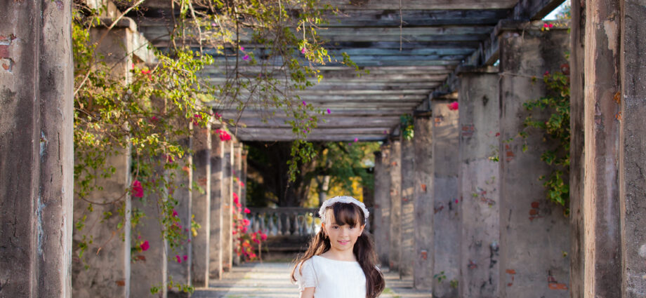 Little girl in white dress