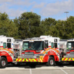 Three Fire trucks on display