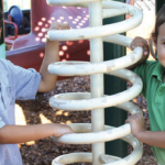 two children on a playground