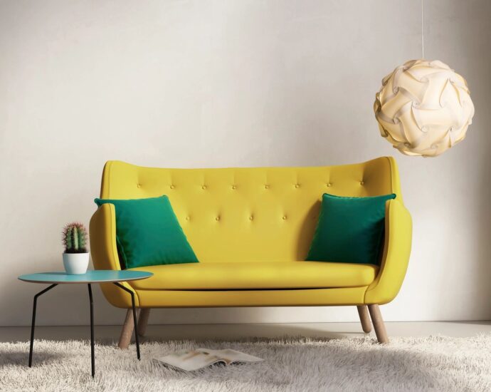 artdeco yellow couch