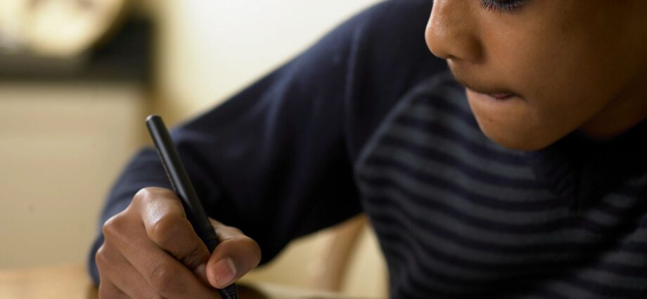 Student studying